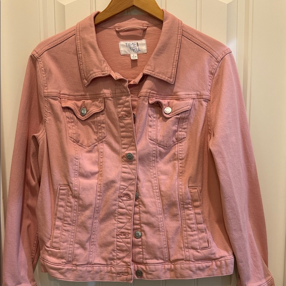 Time and Tru Women's Soft Pink Jean Jacket